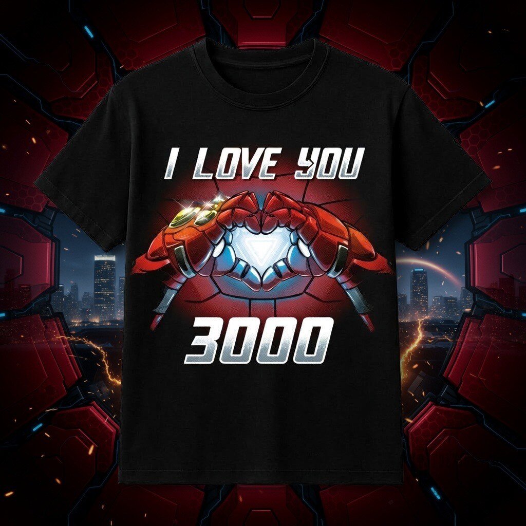 Avengers Endgame Iron Man Suit I Love You 3000 Graphic T-Shirt