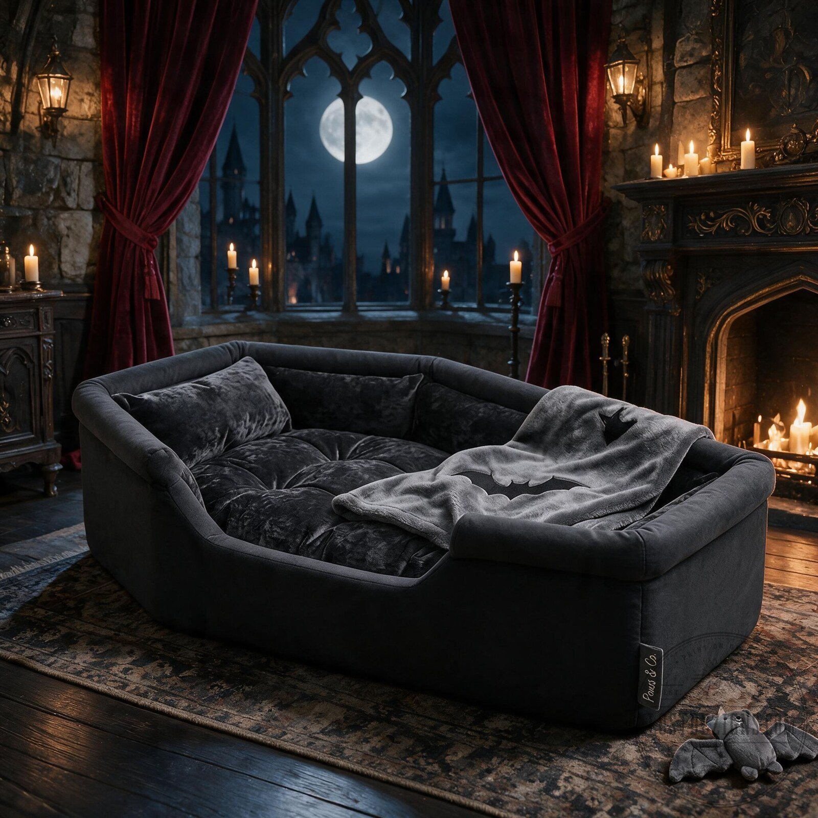 Dracula Coffin Gothic Halloween Pet Bed