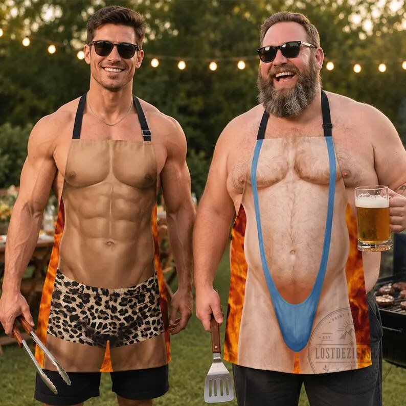 Funny Naked Body BBQ Apron