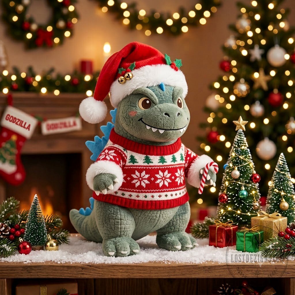 Godzilla Christmas Kaiju Plush Toy