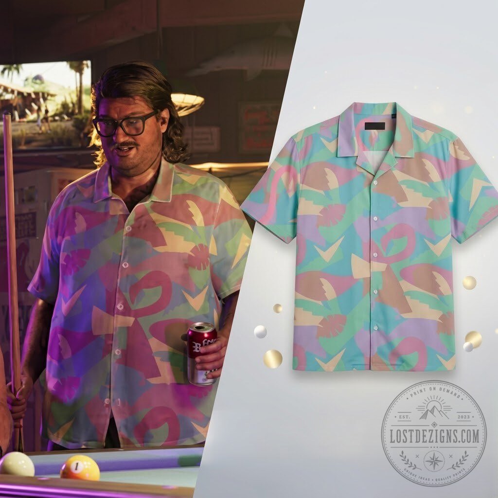 GTA 6 Cal Hampton Colorful Pastel Pattern Hawaiian Shirt