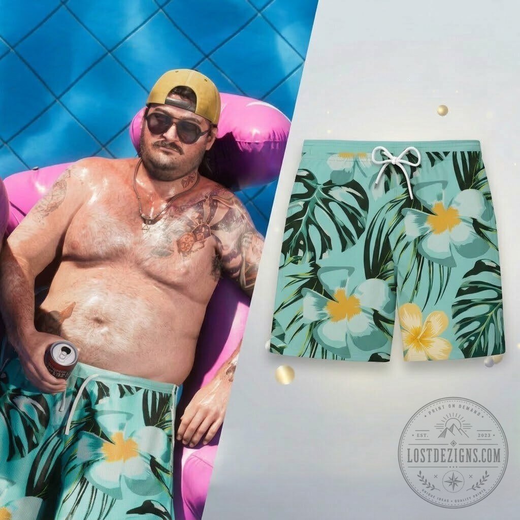 GTA 6 Cal Hampton Tropical Floral Swim Shorts