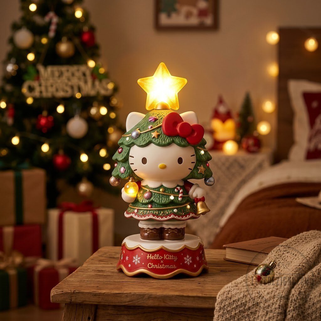 Hello Kitty Christmas Tree Light Up Figurine