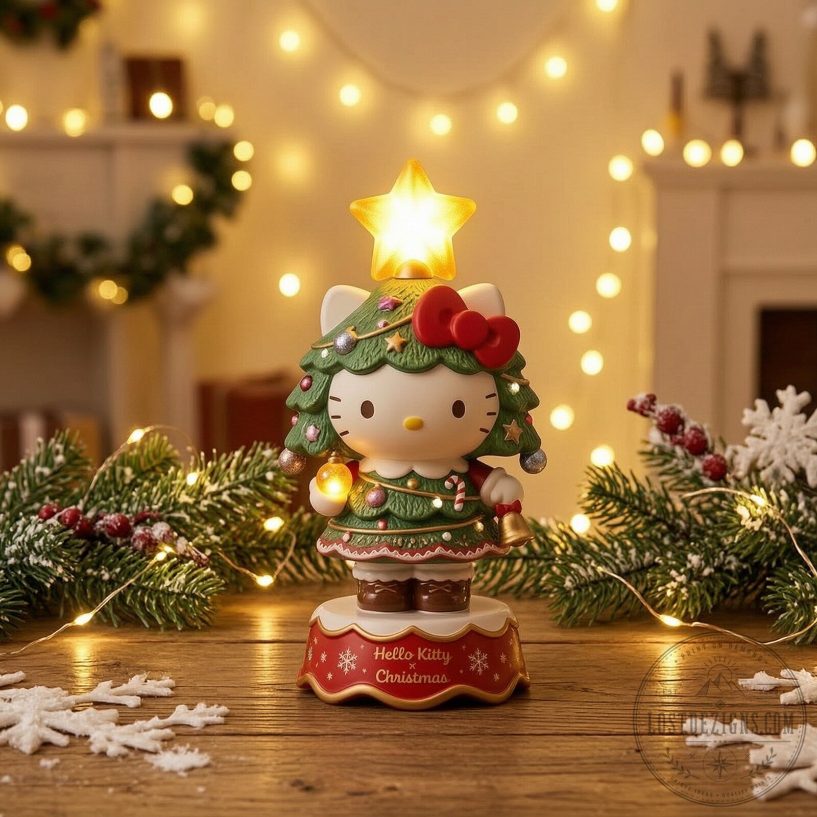 Hello Kitty Christmas Tree Light Up Figurine 4 Hello Kitty Christmas Tree Light Up Figurine