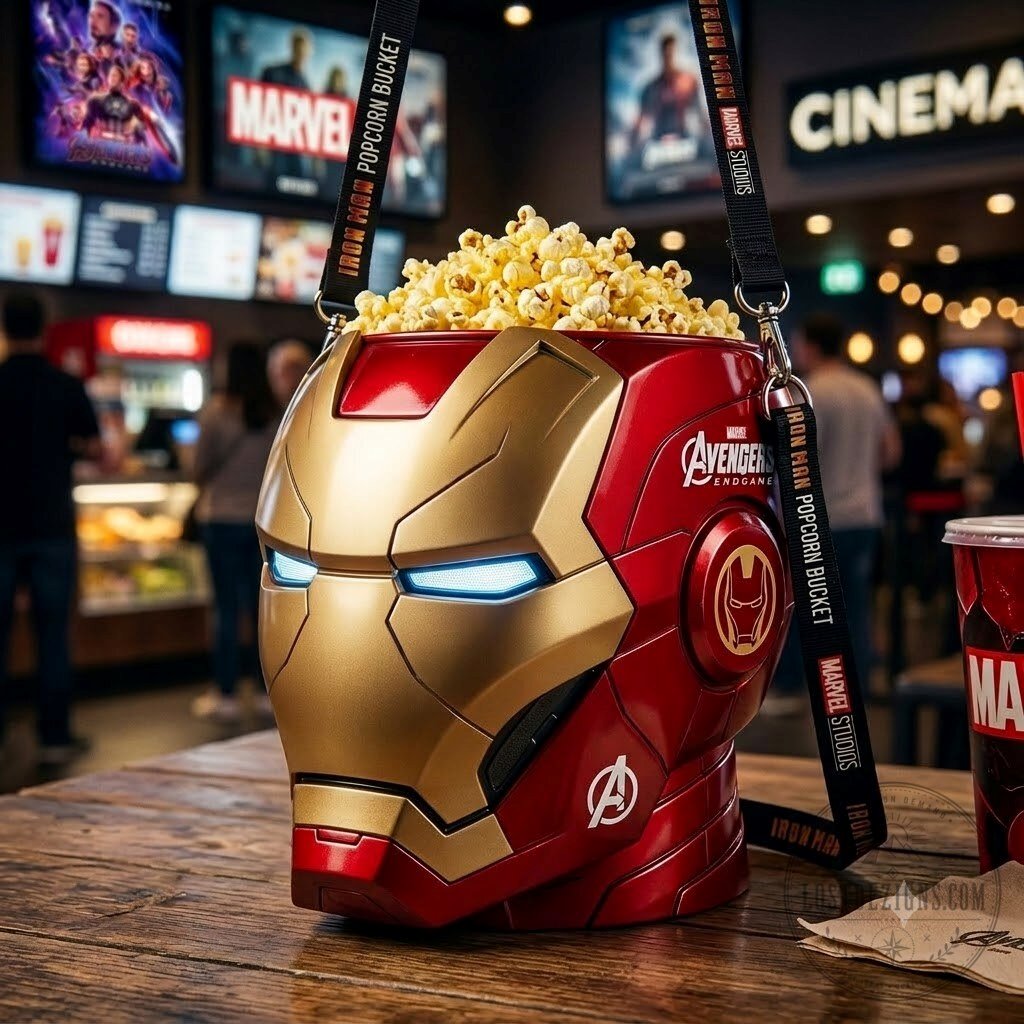 Iron Man Suit Helmet Popcorn Bucket With Shoulder Strap 4 Iron Man Suit Helmet Popcorn Bucket With Shoulder Strap
