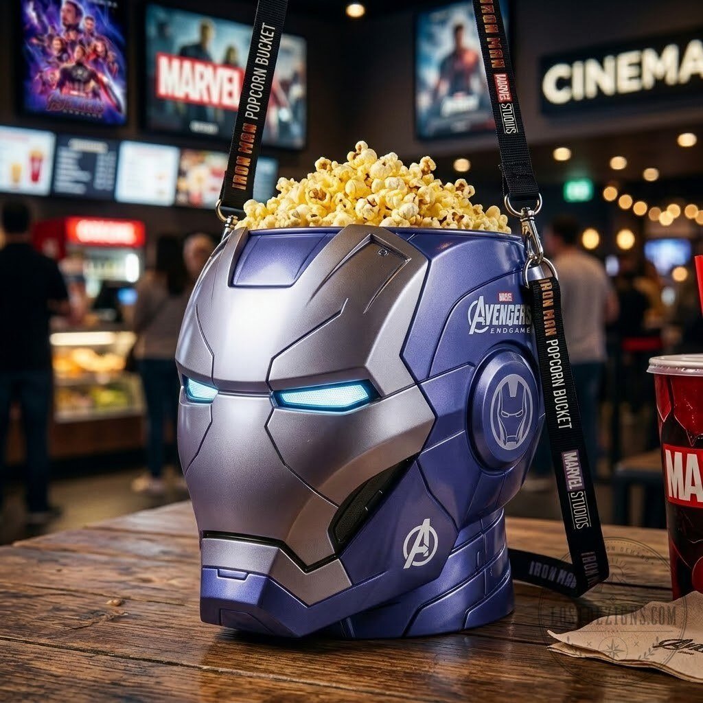 Iron Man Suit Helmet Popcorn Bucket With Shoulder Strap 5 Iron Man Suit Helmet Popcorn Bucket With Shoulder Strap