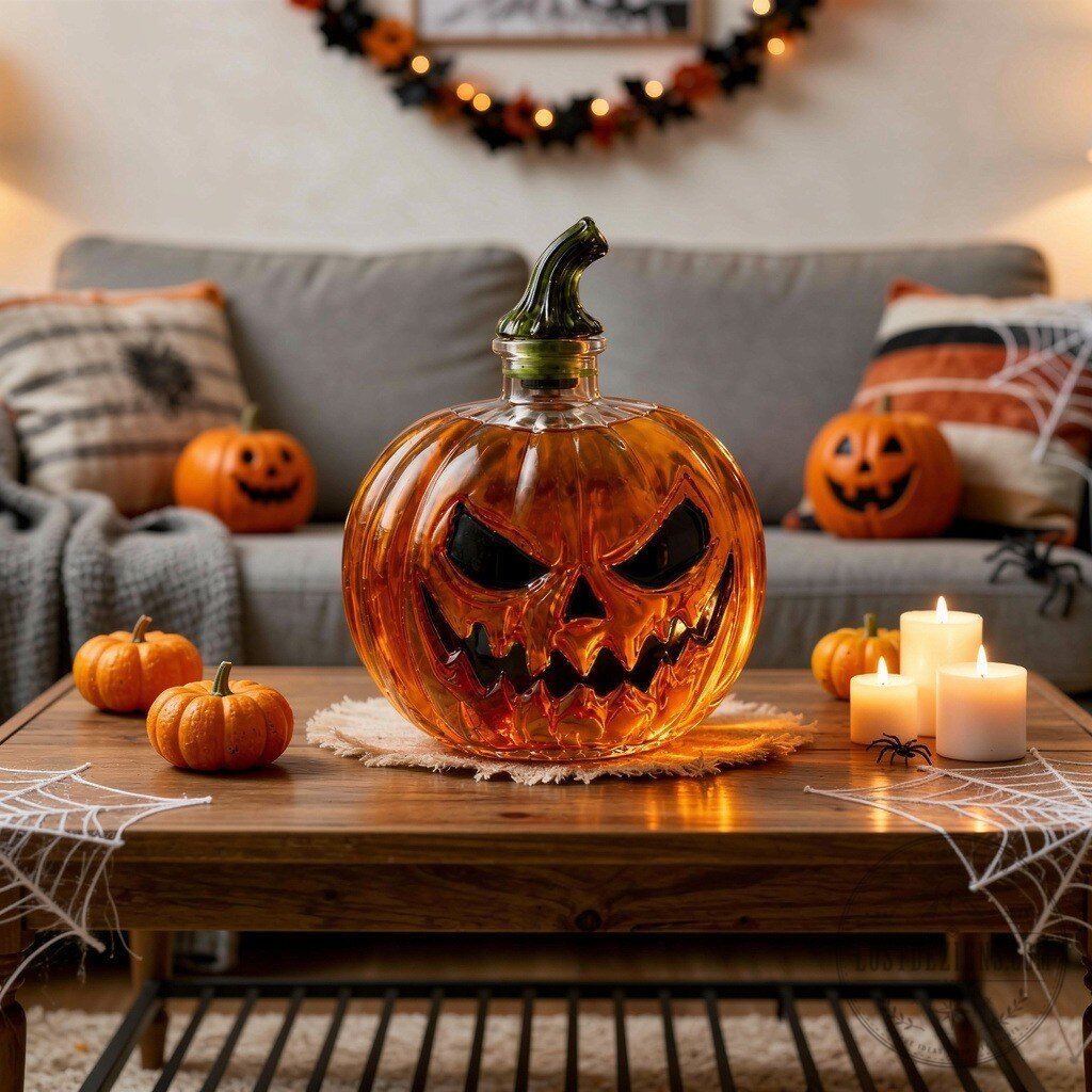 Jack O’ Lantern Pumpkin Halloween Whiskey Decanter Bottle 5 Jack O’ Lantern Pumpkin Halloween Whiskey Decanter Bottle