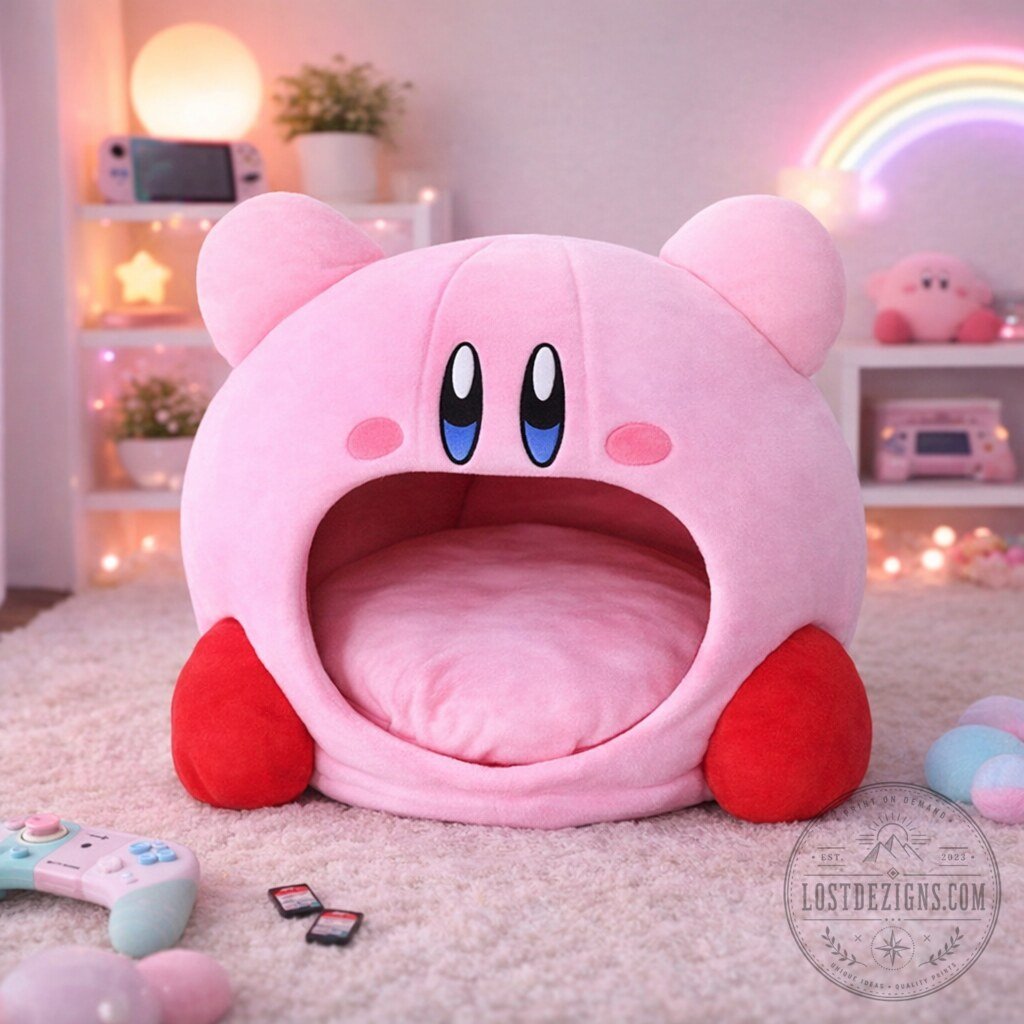 Kirby Inspired Pet Bed