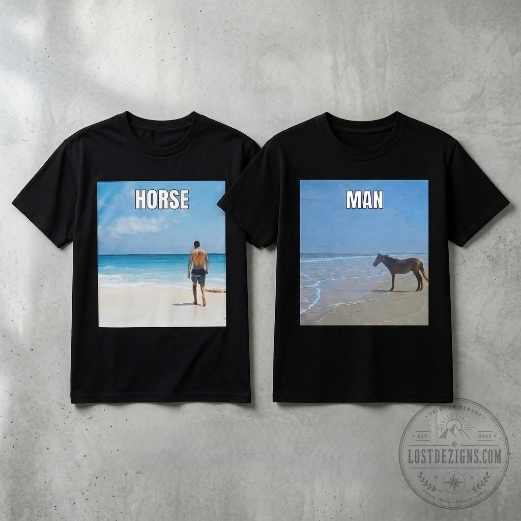 Man Horse Meme Matching T-Shirt