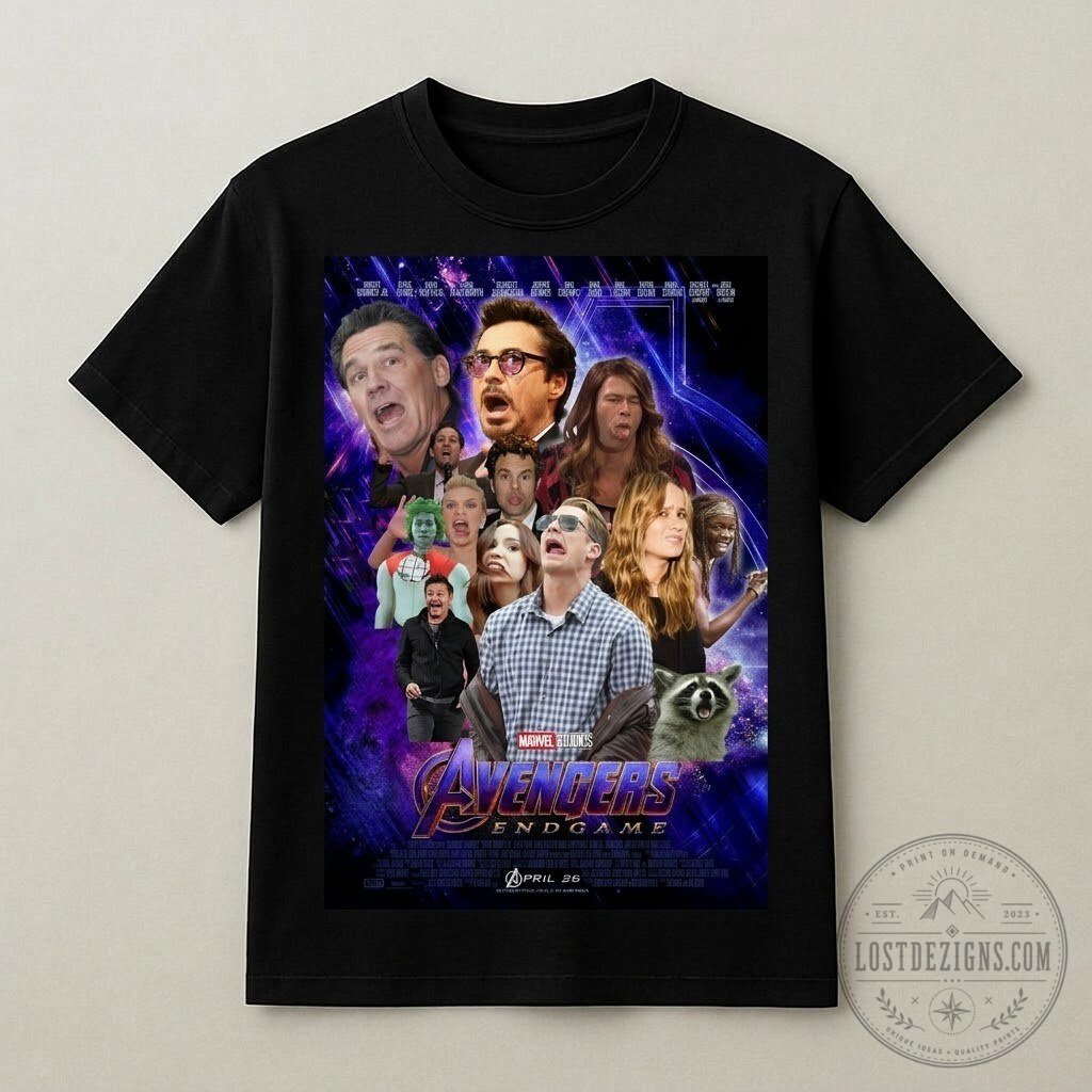 Marvel Avengers Endgame Movie Poster Parody Graphic T-Shirt 3 Marvel Avengers Endgame Movie Poster Parody Graphic T-Shirt