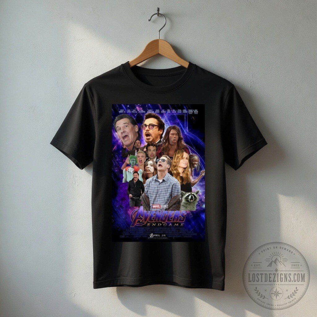 Marvel Avengers Endgame Movie Poster Parody Graphic T-Shirt 5 Marvel Avengers Endgame Movie Poster Parody Graphic T-Shirt