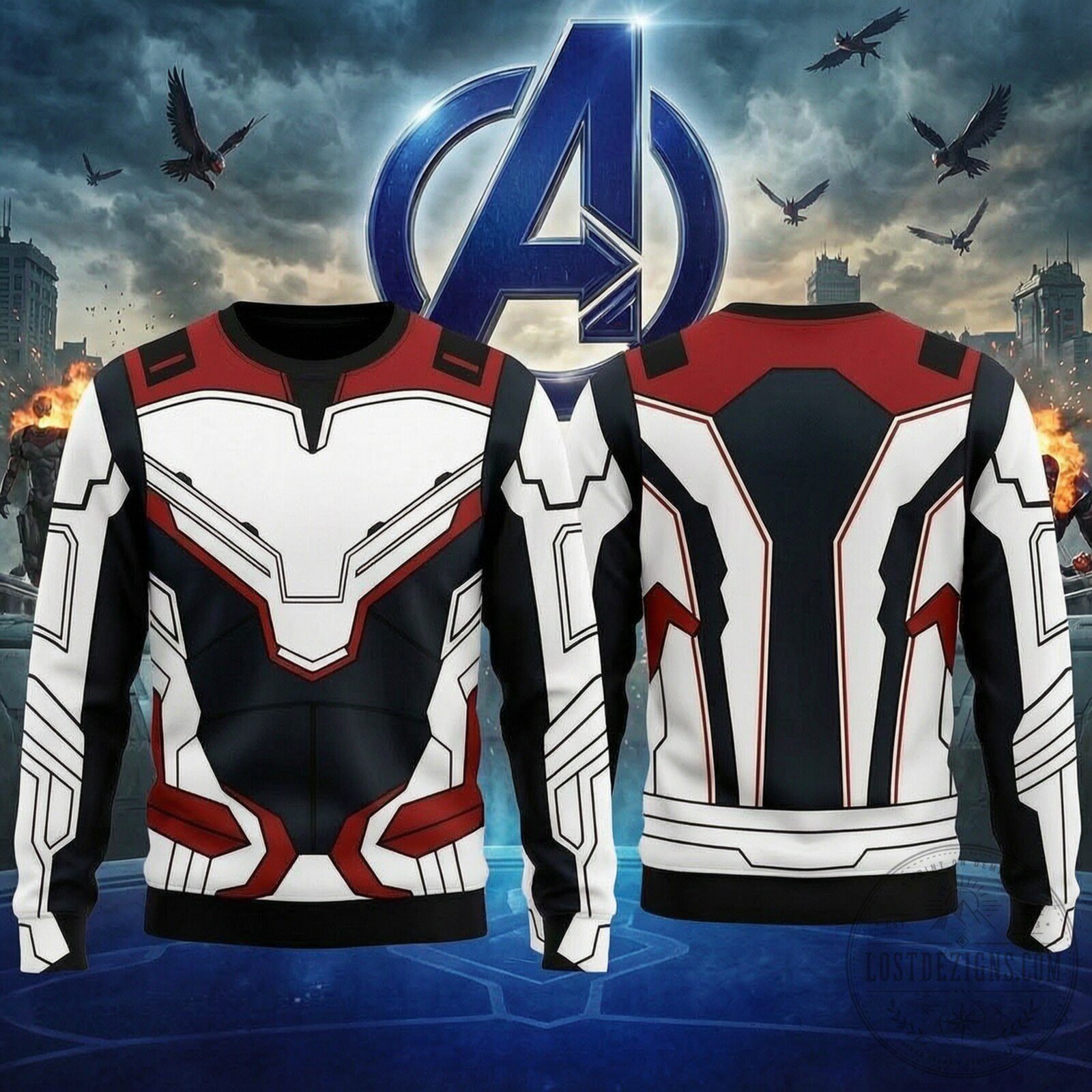 Marvel Avengers Endgame Time Travel Suit Inspired Sweater
